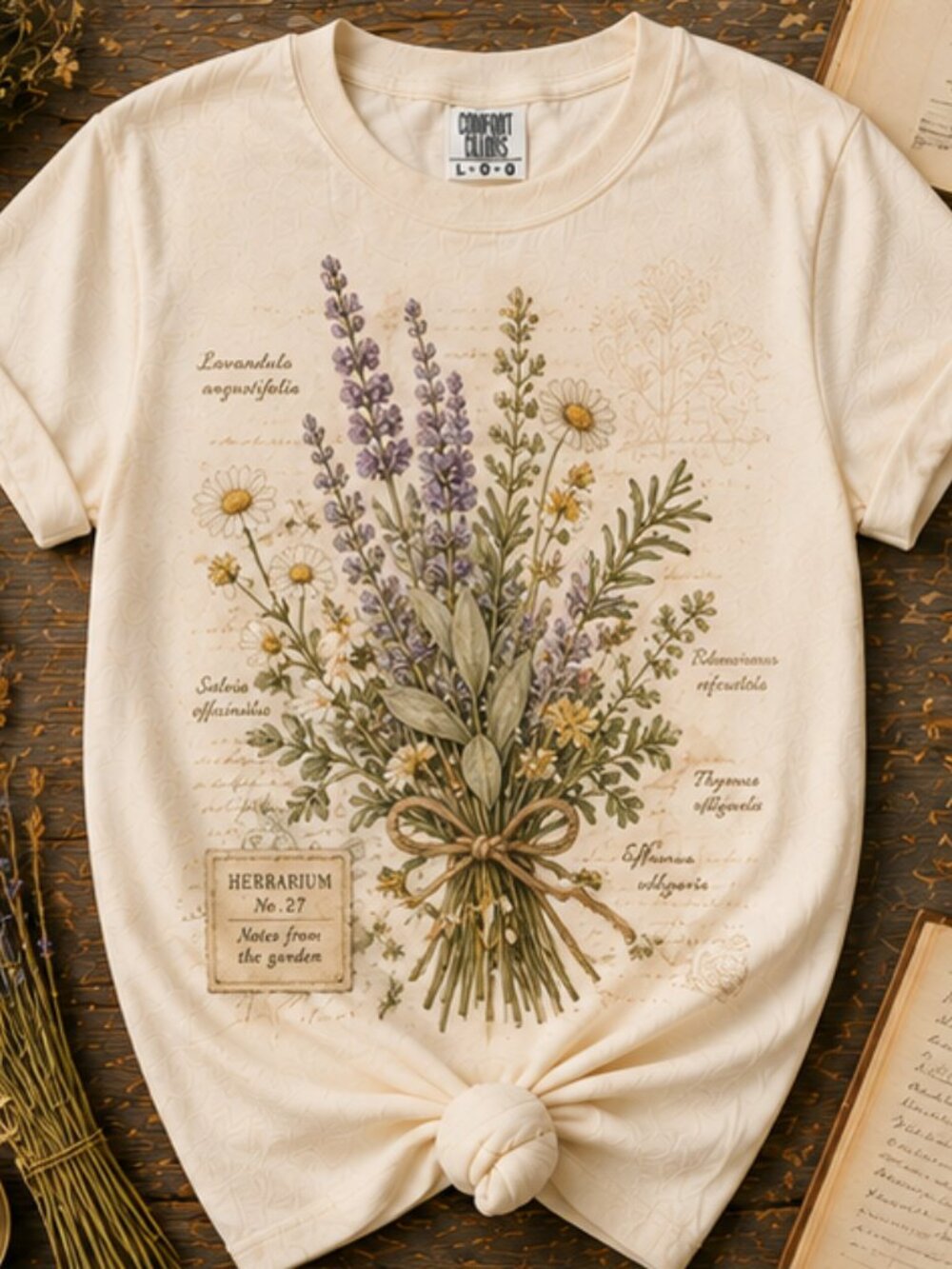 Vintage Apothecary Botanical Tee | Comfort Colors 1717 Ivory